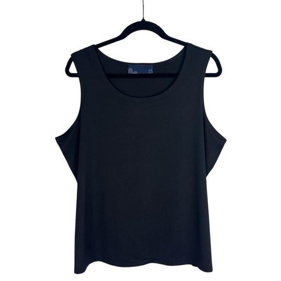Susan Graver Tops - SUSAN GRAVER STYLE Classic Tank Top Shell Black Est Size 1X Sleeveless Capsule